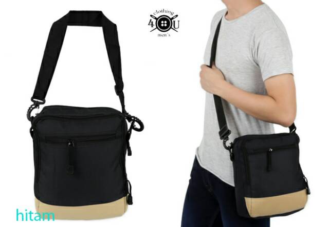TRM SELEMPANG CANVAS LEATHER - dongker