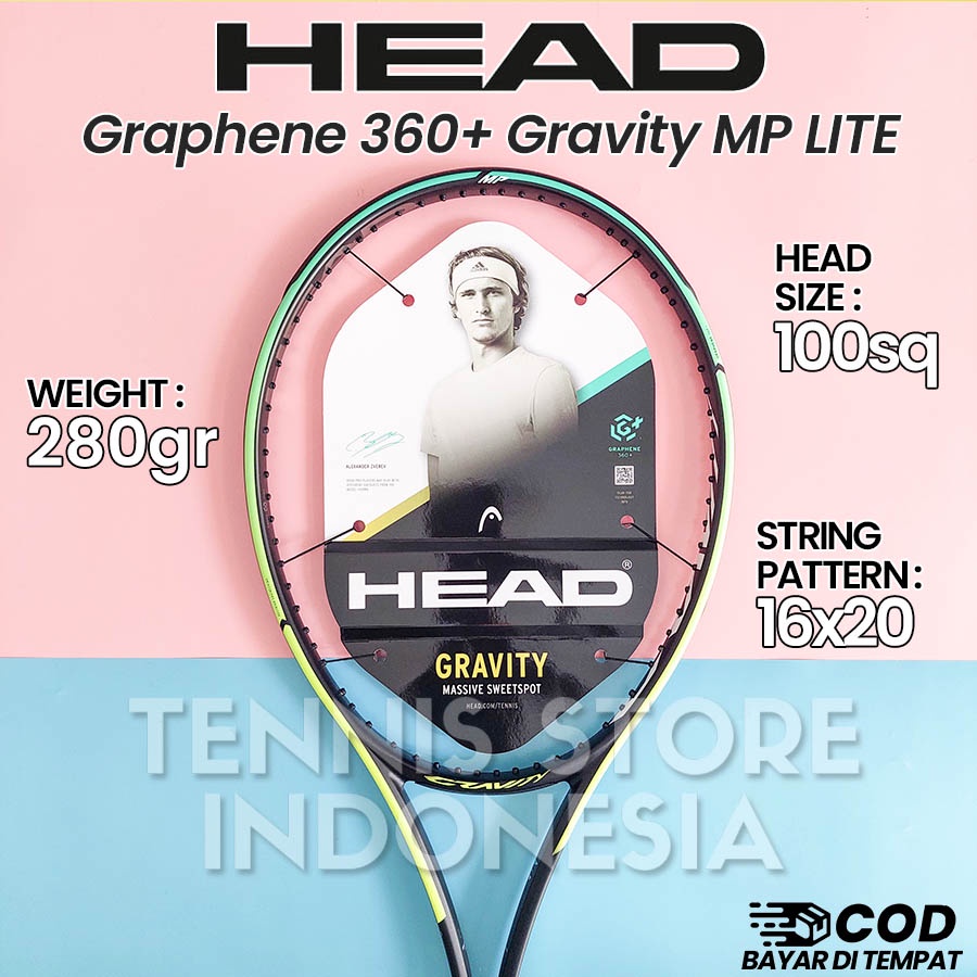 Jual Raket Tenis Head Graphene 360+ Gravity MP Lite 2021 2022 100sq