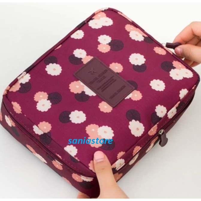 Tempat Penyimpanan Tas Kosmetik Make Up Traveling Organizer Pouch Unik Sabun Mandi Shampo Simpan Bar