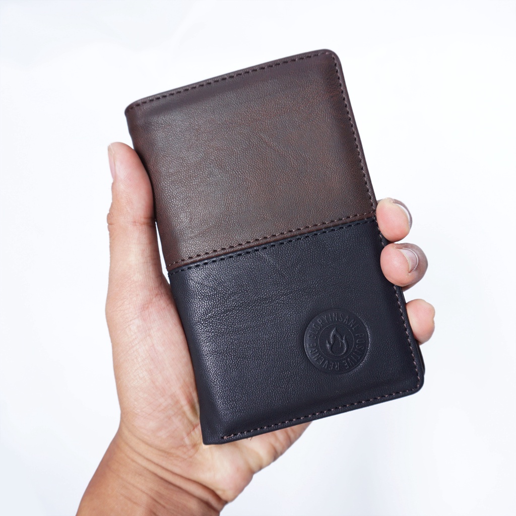 RCKLS. Dompet Pria Wanita 3/4 Pu Sintetis-Hitam|Tan|Brown-6