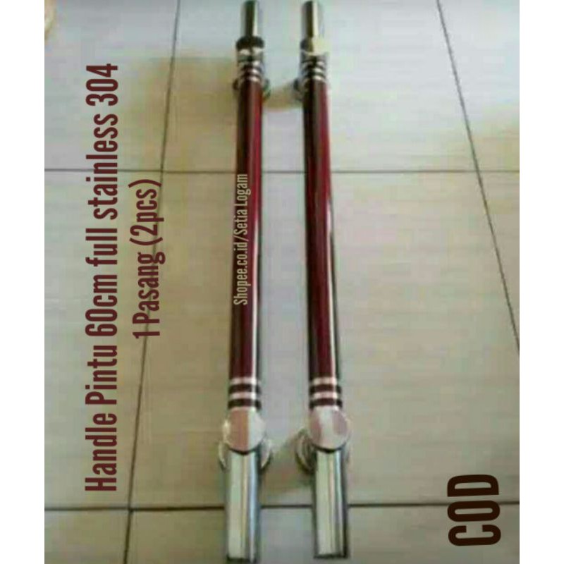 Handle Pintu 60cm motif bulat suling, full stainless 304