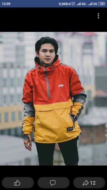 SALVIOHEXIA Jaket Cougle 3D Jaket Parasut Pria Jaket Outdoor Orange Kuning