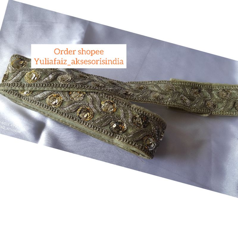 RENDA INDIA MURAH 8 meter/LACE/RENDA SELENDANG INDIA/RENDA BORDIR