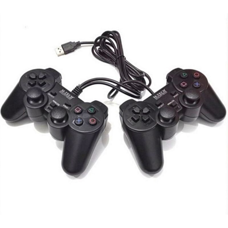 M Tech Original Gampad Stick PC Laptop PS Double Getar Hitam / joystick / stik doubel