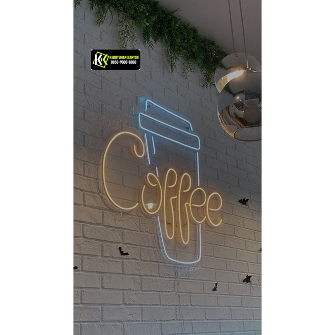 Lampu Hias Neon Flex Design Coffe Dekorasi Neon Flex Custom