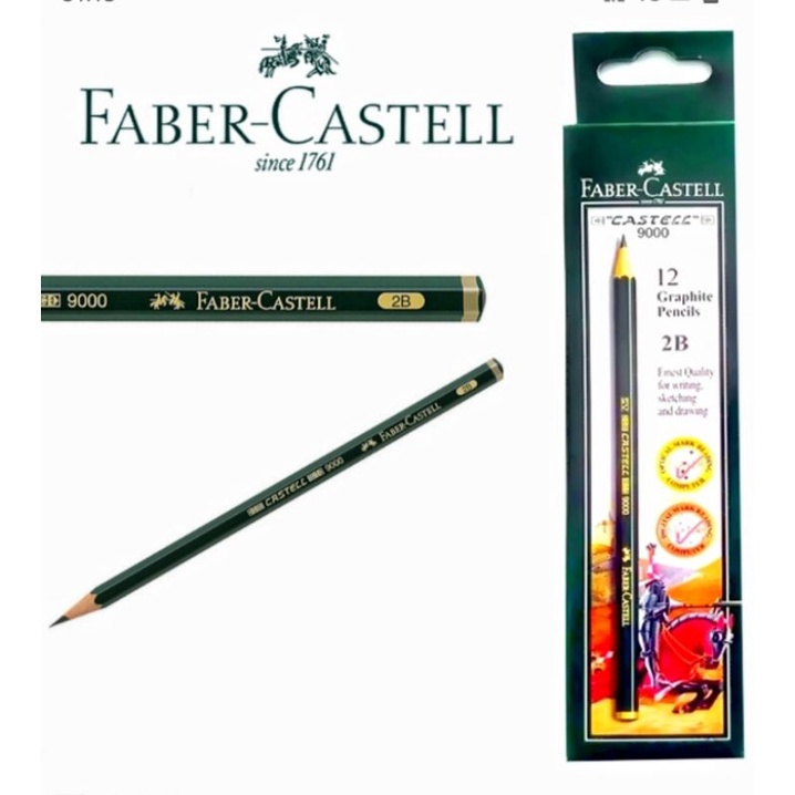 

100%ORI !! 12 Pensil Faber Castell 2B/ Pensil Ujian/ Pensil Komputer