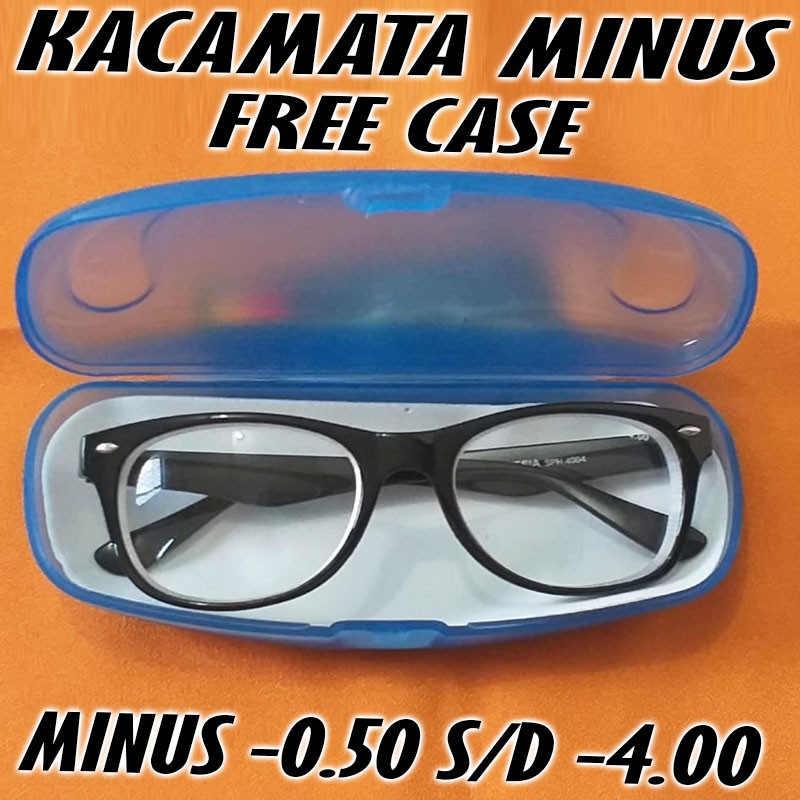 BESTSELLER!!! Kacamata Minus Pria dan Wanita Ukuran 0.50-4.00 + FREE CASE/nastushaa