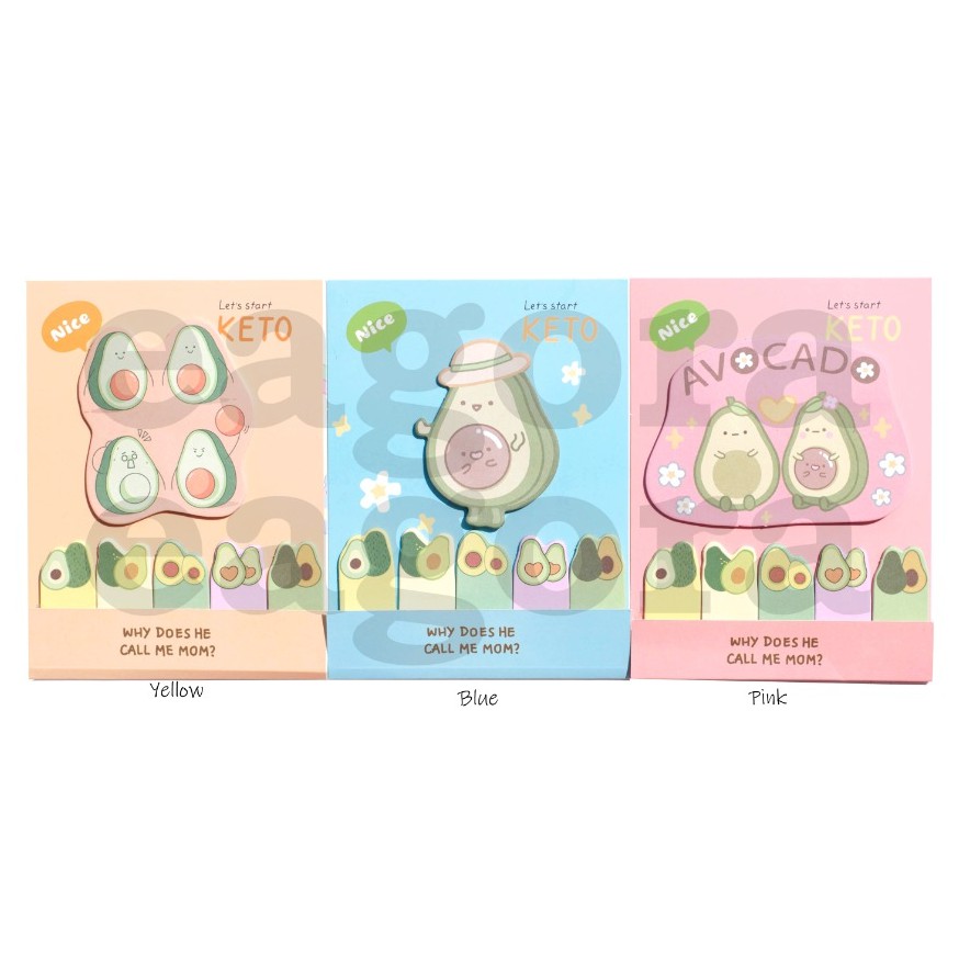 

Sticky Notes Avocado Keto Notes Buah Alpukat Agenda Memo Lucu DIY Scrapbook