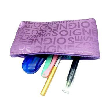 Dompet Make Up Travel Serbaguna Tempat Pensil ABC Kain Tahan Air Tempat Kosmetik Portable