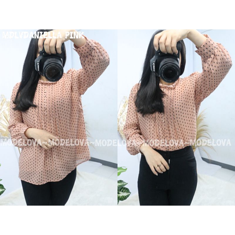 MDLV ~ 4350 DANIELLA LONG SLEEVE TOP // ATASAN LENGAN PANJANG // FASHION IMPORT WANITA