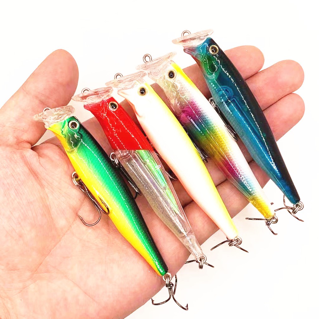 Shengyao 1Pcs Popper Umpan Pancing 9cm 18.5g Swimbait Fishing Lure Ikan Bass Wobbler Sinking Kail Memancing Tackle