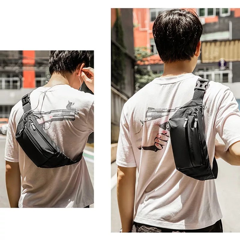 Charyatink - Diskon Tas Selempang Pria Waist Bag Pria Bahan Water Proof Terlaris