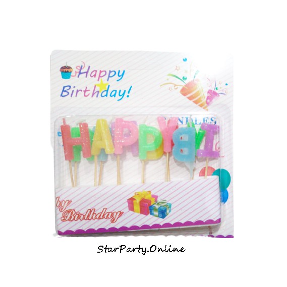 Lilin HBD Set  Warna Mix /CND 2063 /Lilin Ultah /Lilin Kue Ultah