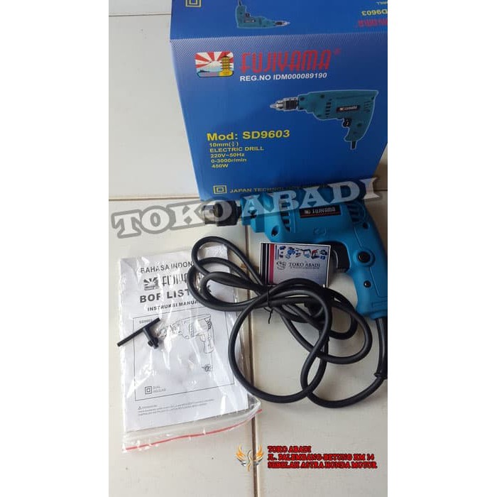 Mesin bor 10mm Fujiyama SD9603