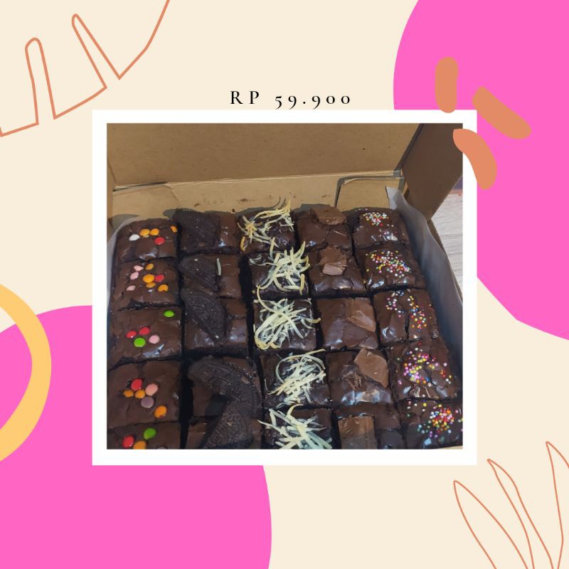 

fudgy Brownies panggang