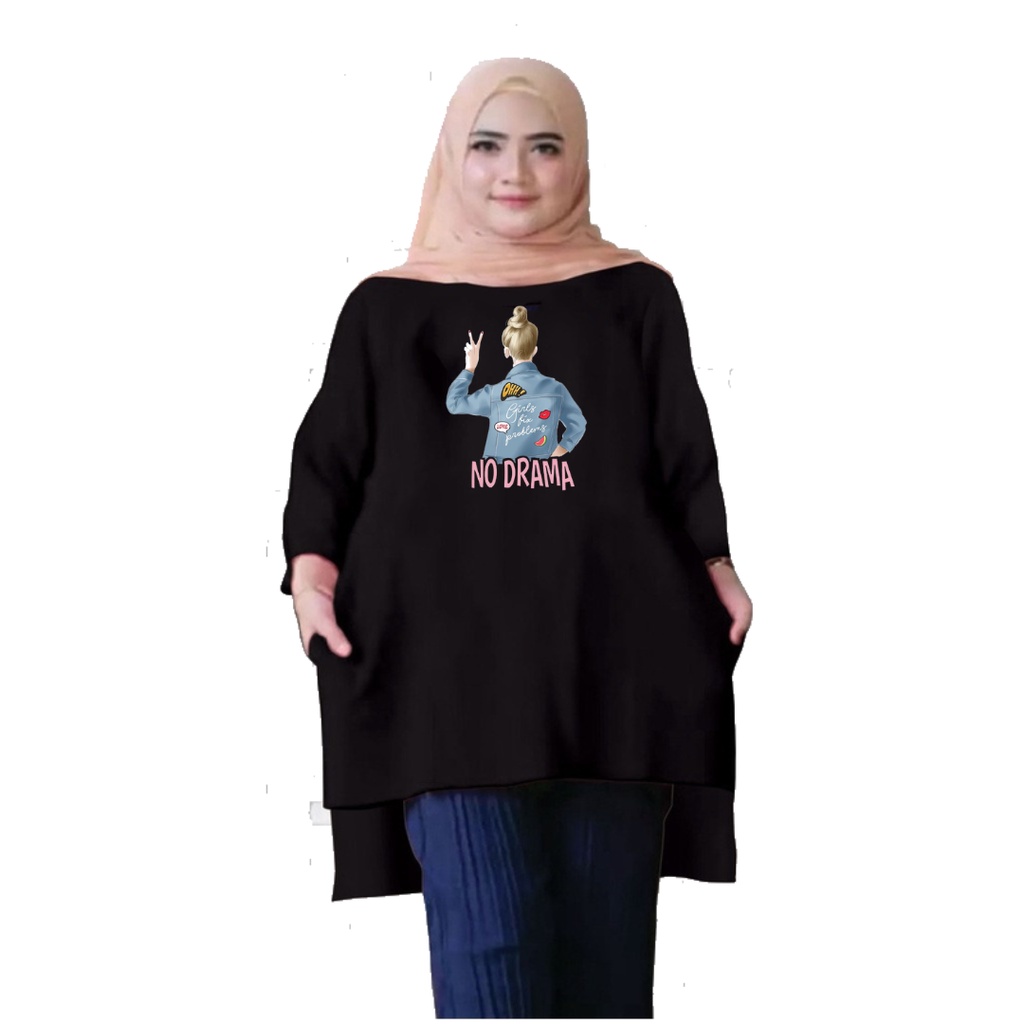 Tunik Jumbo NO DRAMA / Atasan Wanita XL-XXL