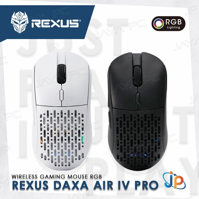 mouse gaming rexus daxa air iv pro rgb   wireless macro gaming mouse
