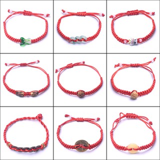  Gelang  Couple Hadiah Hari Valentine Tali  Warna Merah 