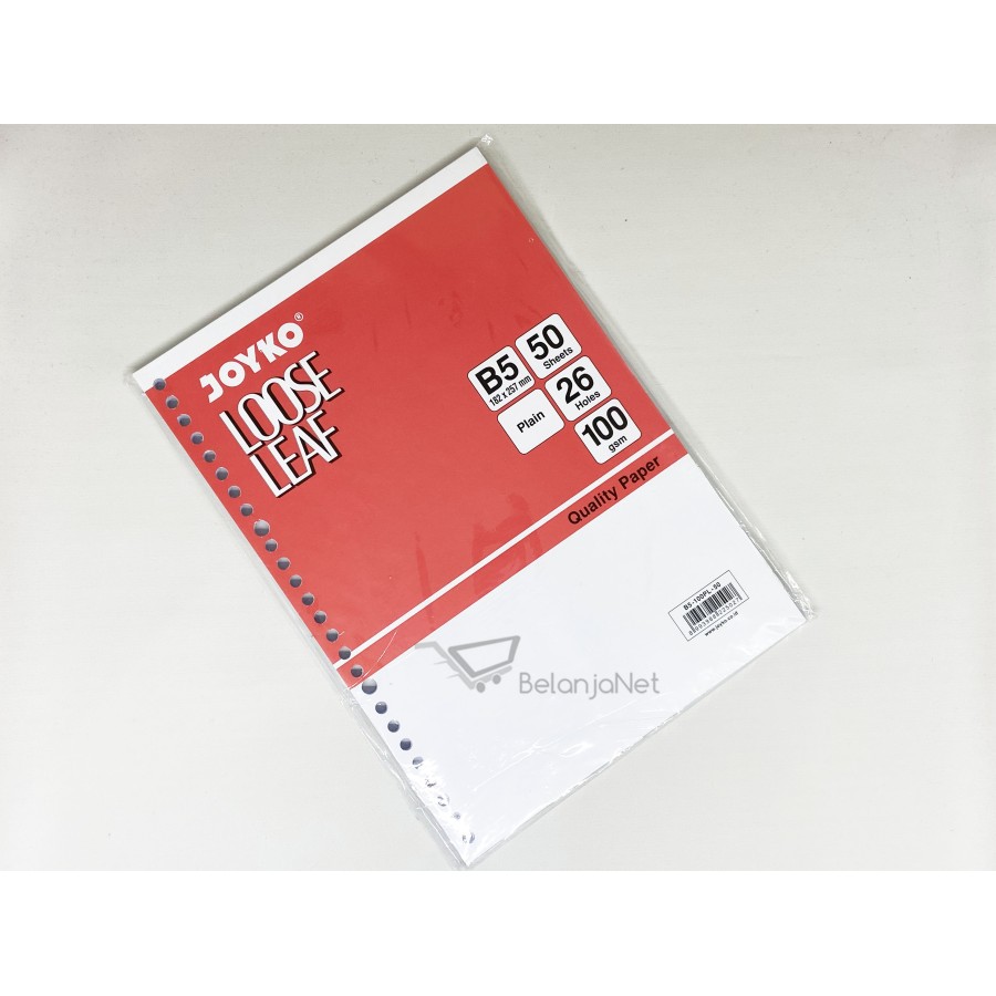 

Isi Kertas File Binder Refill Loose Leaf Joyko B5-100PL Polos / Plain