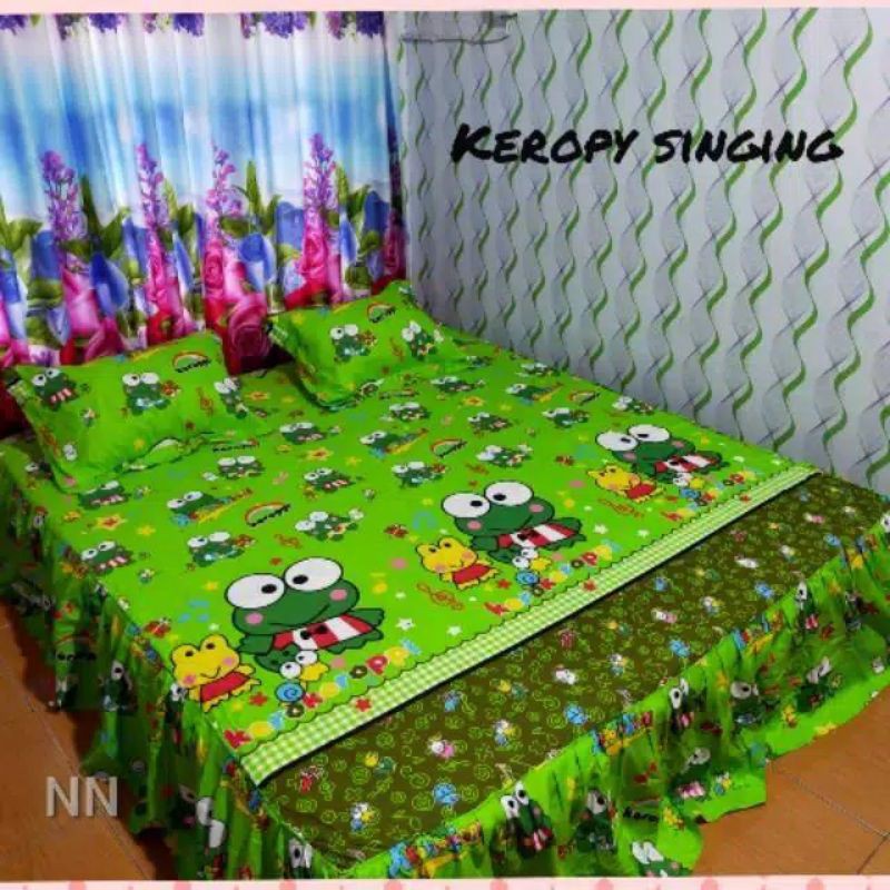 Sprei homemade Rumbai HK strawberry , HK apple , kharisma , gold floral , red shabby