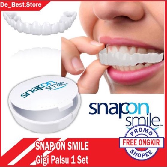 Snap On Smile Gigi Palsu 1 Set Atas Bawah Murah Gigi Palsu Silikon Termurah Buat Gigi lebih Indah merawat gigi