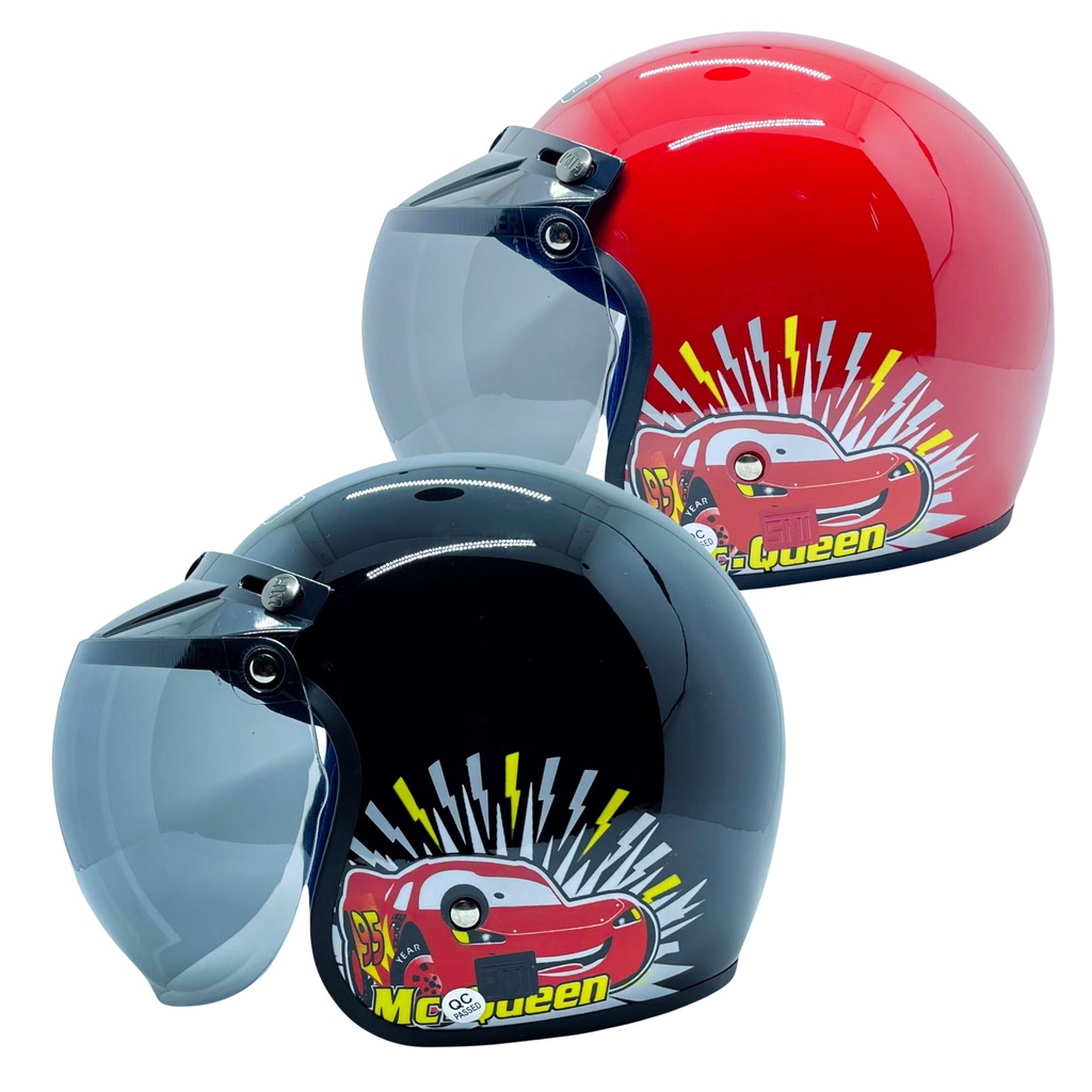 Helm Anak WTO Semi Retro - Mc Queen