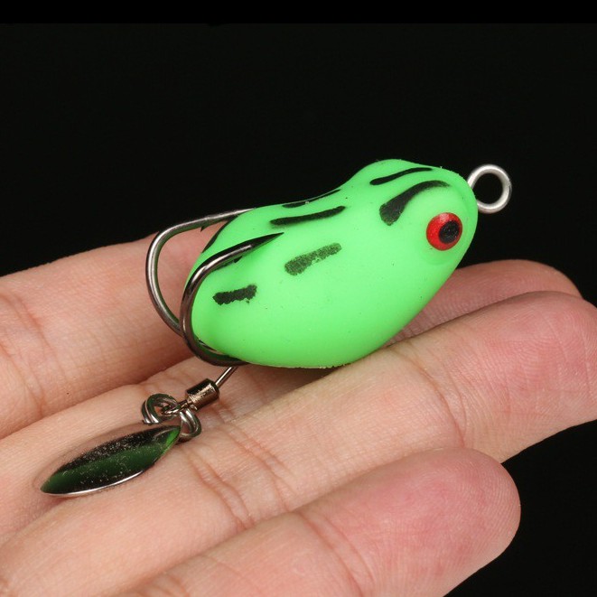 SYFishing 1Pcs Soft Frog Umpan Pancing 3cm/4.2g Swimbait Fishing Lure Bentuk Katak Lembut Ukuran Dengan Kail Ganda Bass Wobbler Bait