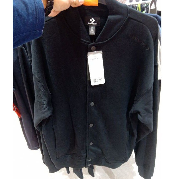 Converse Twisted Varsity Knit Bomber Men Jaket Casual Olahraga Jacket Pria Original