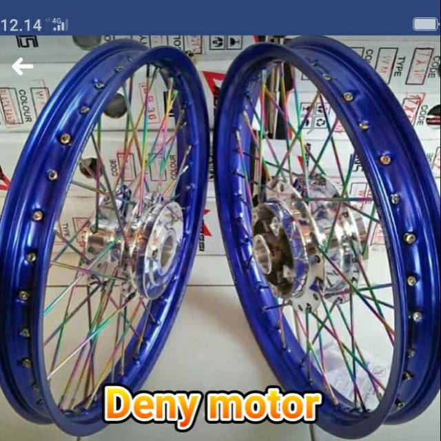 Velg Vixion Old Velg Biru Jari Jari Pelangi