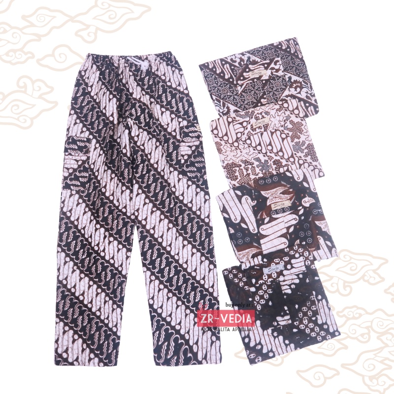 Celana Boim Batik Uk 6-8 th / Celana Panjang Harian Training Santai Grosir Pants Kids Anak Laki Adem