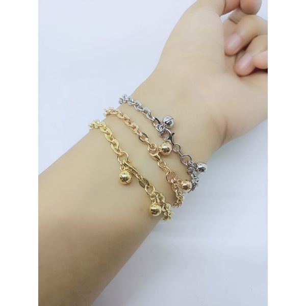 gelang nori hollo +2bel / gelang perak asli silver 925 lapis emas/ gelang rantai fashion wanita