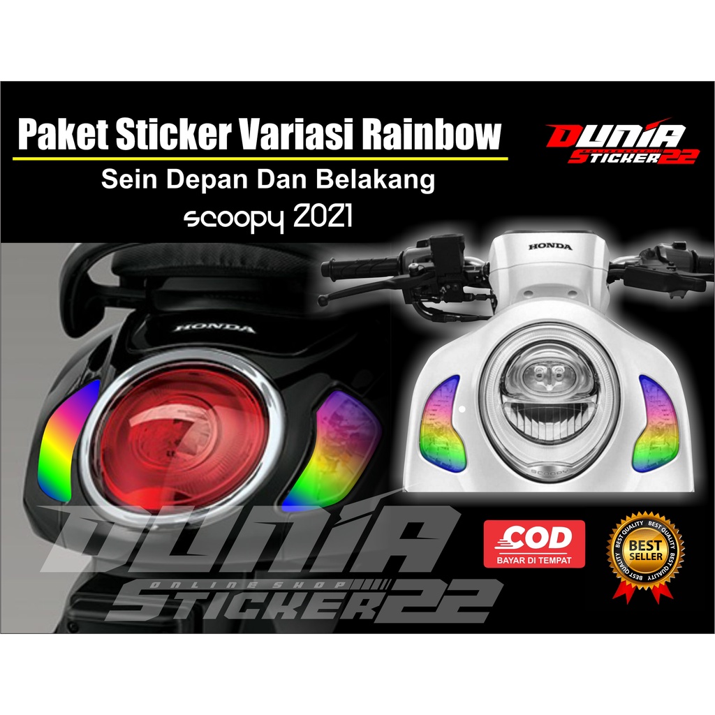 Sticker Sein Scoopy / Sticker Pelindung Righting Scoopy 2021 transparan pelangi