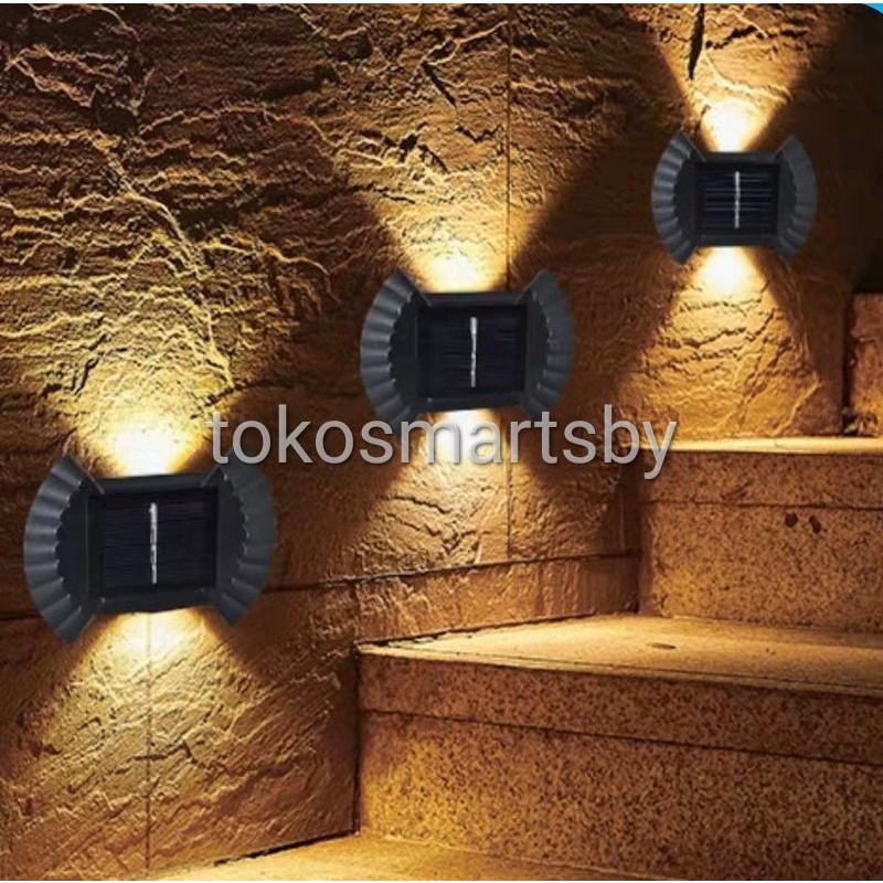 Lampu Dinding Solar Tenaga Surya 2 Arah NEW / Solar Energy Wall Lamp Type JJ 01