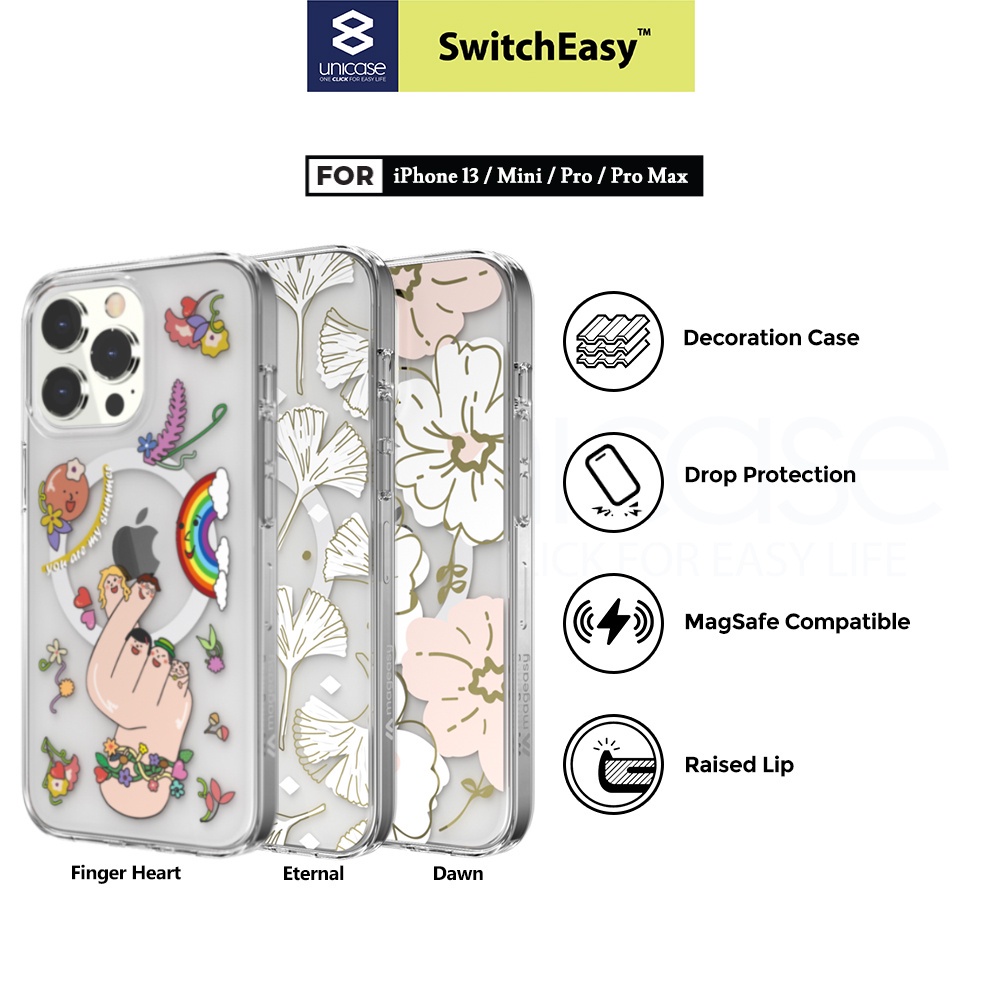 Jual Case iPhone 13 Pro Max Mini SwitchEasy MagLamour Cute Flower