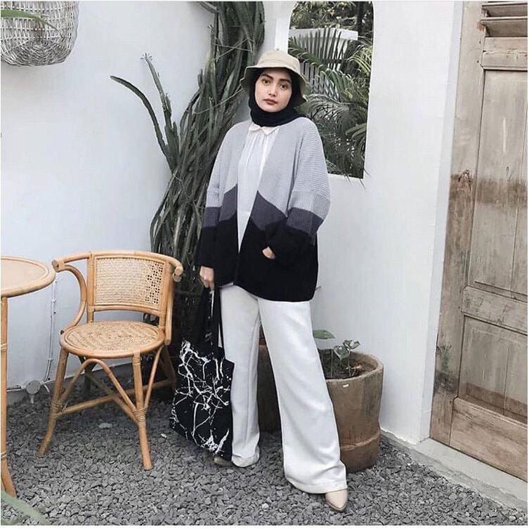 Cardigan / TRITONE / Cameroon Oversize Cardy / Atasan Cardy Rajut / Outwear / Kardigan Wanita-2