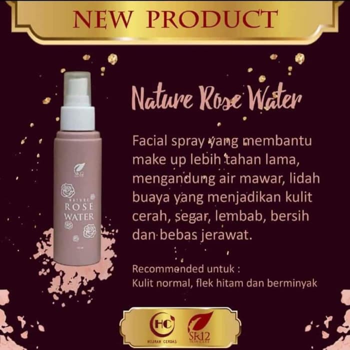 NEW PRODUCT SR12 NATURE ROSE WATER ORIGINAL MEMBUAT MAKE UP AWET