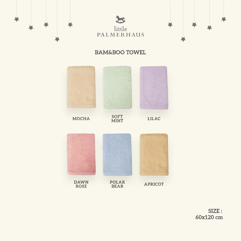 Little Palmerhaus Handuk 60X120 &amp; 70x140 Bamboo kids Towel Handuk Bayi &amp; Anak Jumbo / Srex Handuk mandi Bayi &amp; Anak