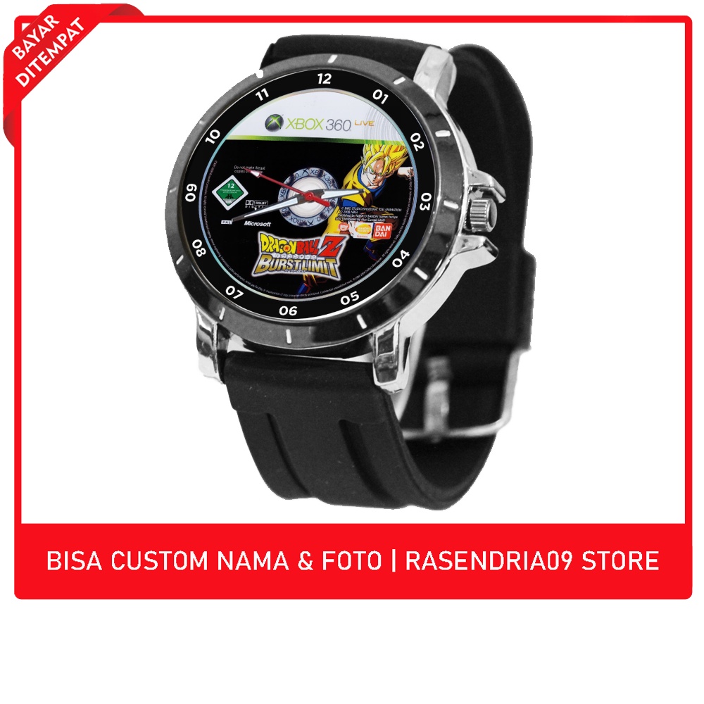Jam Tangan Rubber Pria/Wanita | Custom CD Game DRAGON BALL Z XBOX