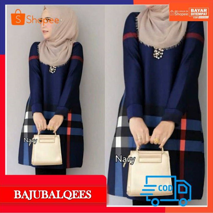 Tunik Remaja Kekinian 2020 Garuci / Ellen Long Tunik Terbaru Terlaris - fitriaoutfit