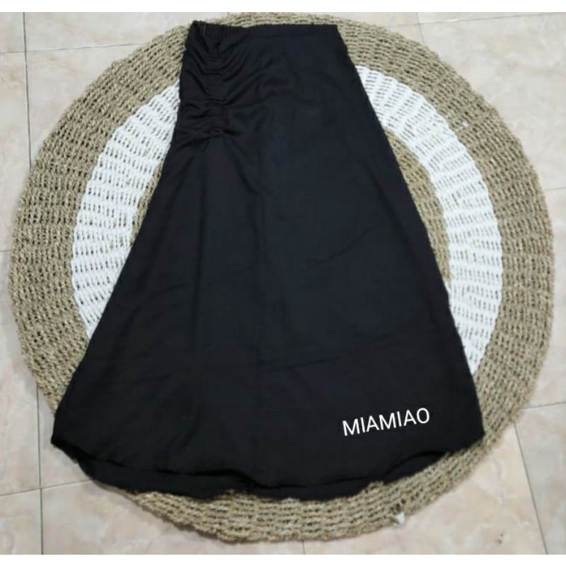 EIDEL SKIRT. ROK SHAKILA SERUT PREMIUM. ROK WANITA BAHAN SHAKILA PREMIUM FIT TO XL-ROK SERUT HITAM