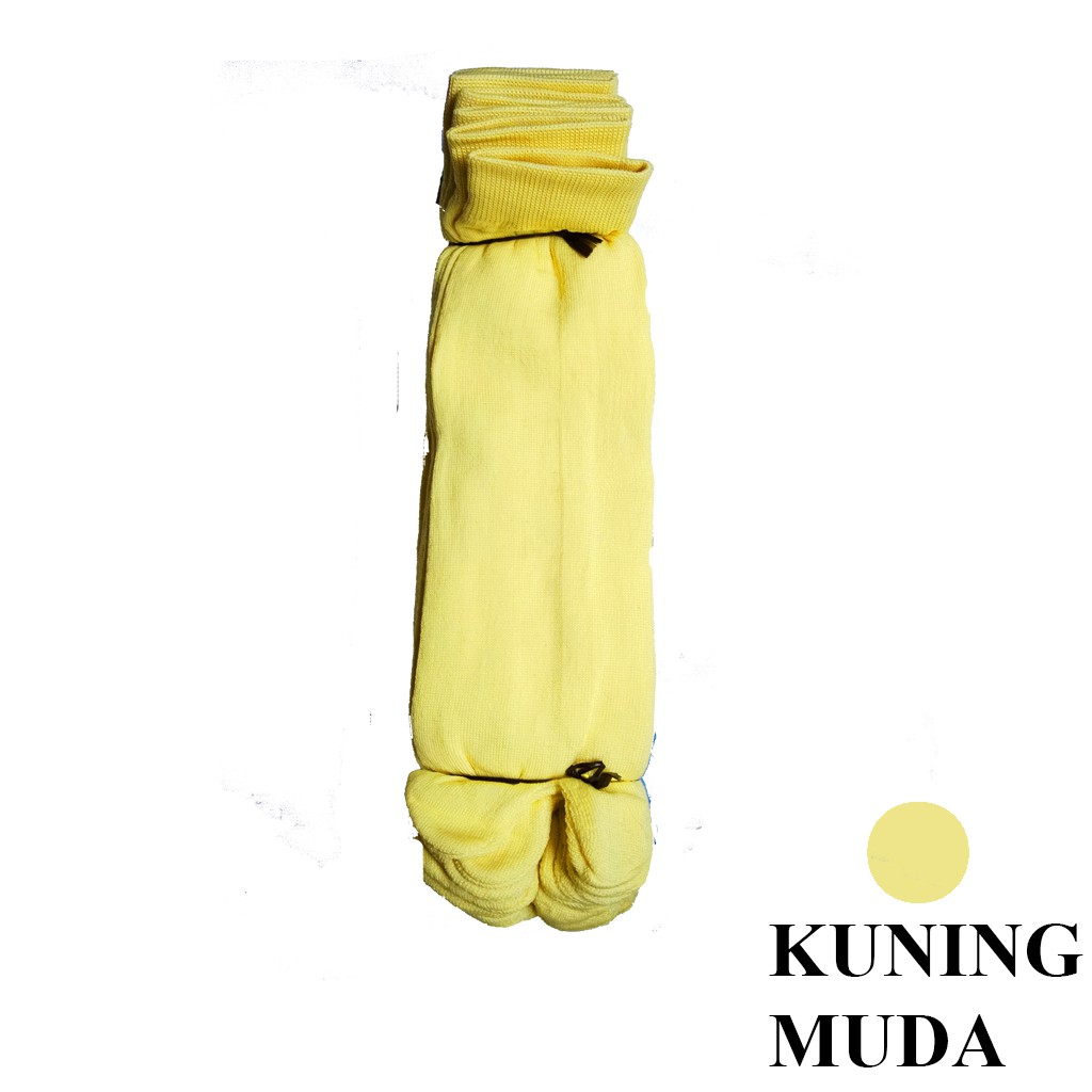 Kaos Kaki Jari Jempol Polos Varian Warna Lusinan-KUNING MUDA