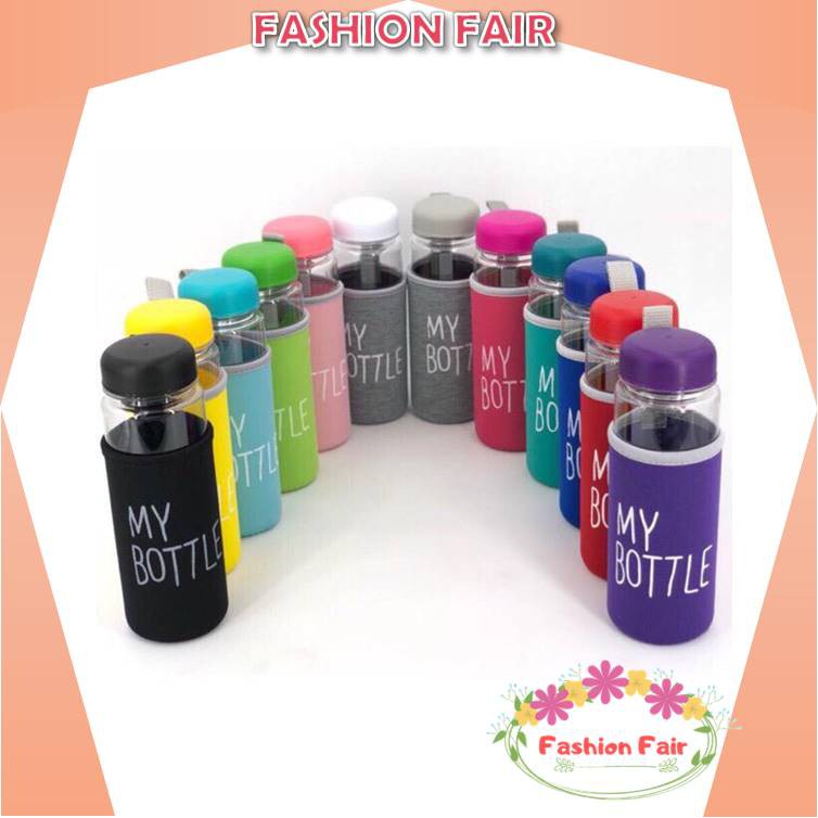 [IMPOR] Fashion Fair - BISA COD My Bottle Bening 12 Warna Ada Logo BPA Free Anti Pecah botol