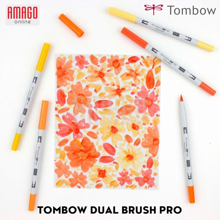 TOMBOW Dual Brush Pen ABT PRO - ORANGE TONES - 5 packs - XAAB-TP5OR