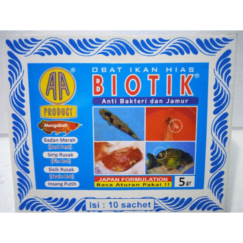 AA BIOTIK Obat ikan hias Anti Bakteri dan Jamur