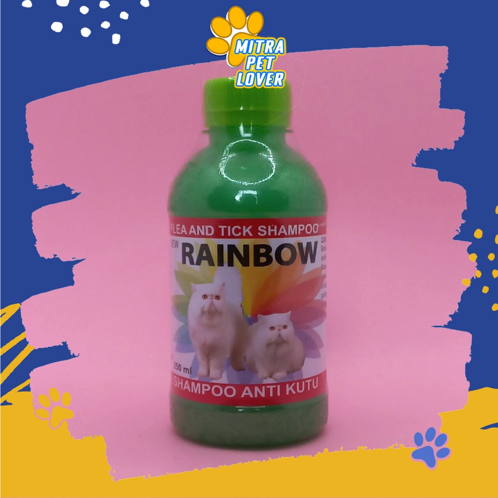 SHAMPO ANTI KUTU KUCING - RAINBOW CAT SHAMPOO ORGANIK 250 ML ORIGINAL - SAMPO AROMA BUNGA KRISAN BULU LEMBUT HARUM WANGI BERSIH PET ANIMAL HEALTHCARE AND VETERINARY TAMASINDO OBAT KESEHATAN DAN VITAMIN TERNAK HEWAN BINATANG PELIHARAAN MITRAPETLOVER