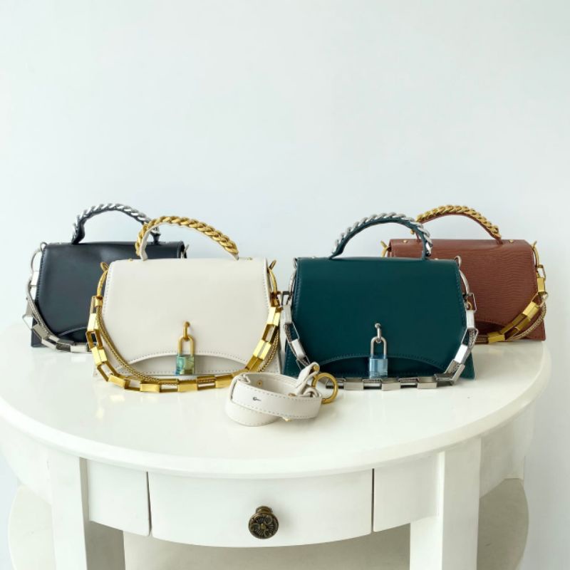 PROMO SALE Tas CK Charles Keith selempang bahu Hitam Putih Hijau Coklat
