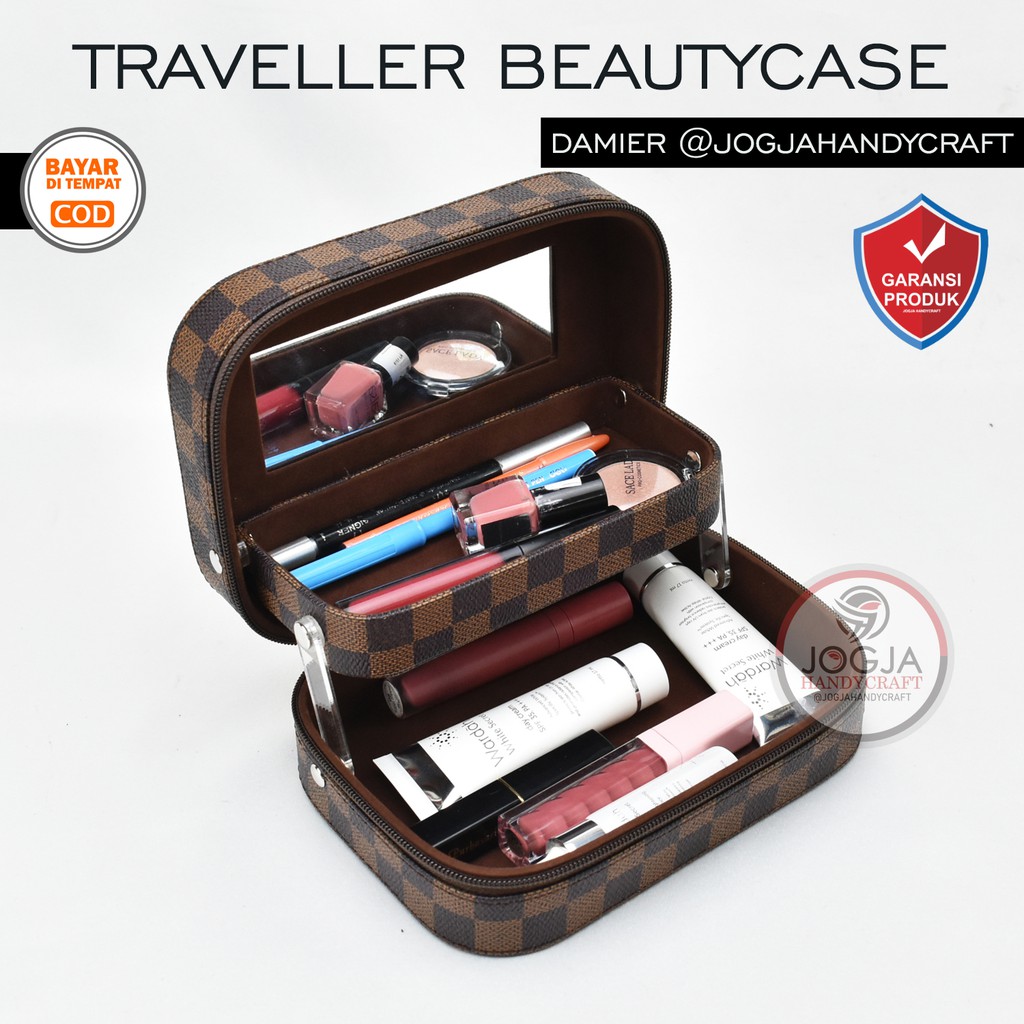 BARU - Traveller Beautycase / Case makeup / Travel Tas Kosmetik Pouch Jogja Handycraft