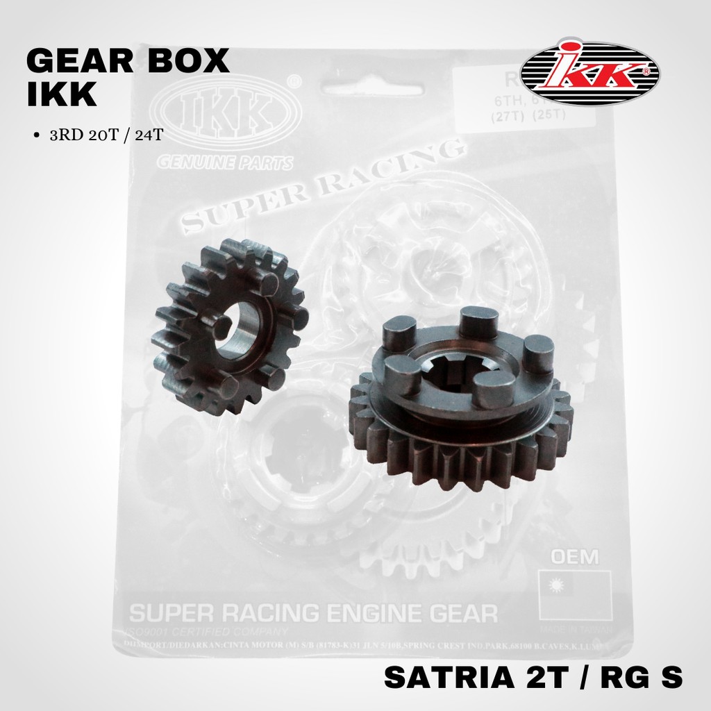 Gear rasio box ikk satria 2T 3rd 20T - 24T