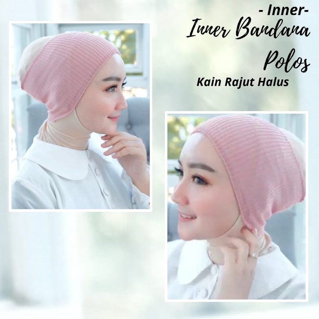 Inner Bandana Polos - Inner Rajut Berkualitas Kain Rajut Halus _ Inner Murah Nyaman dipakai