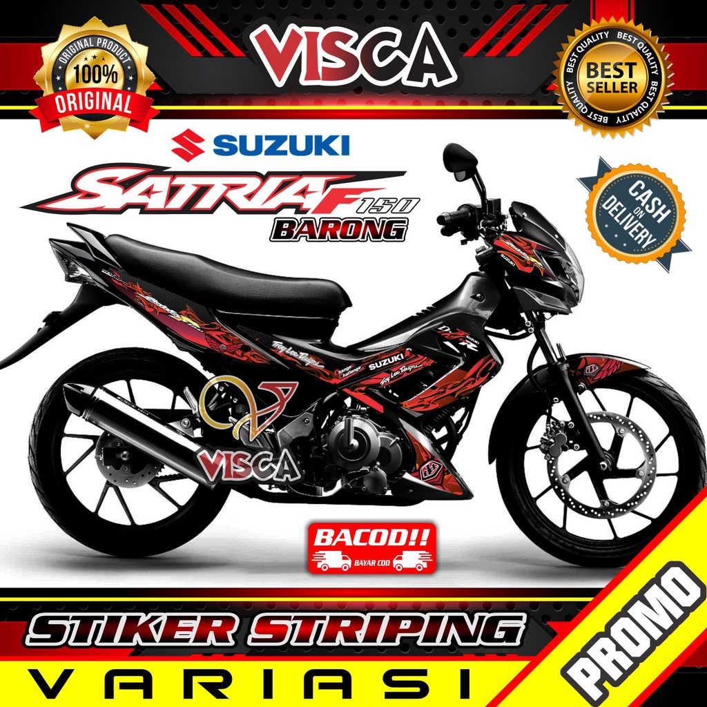 Striping Satria Fu Barong - Stiker Sticker Striping Variasi Suzuki Satria Fu Barong - Striping Holog